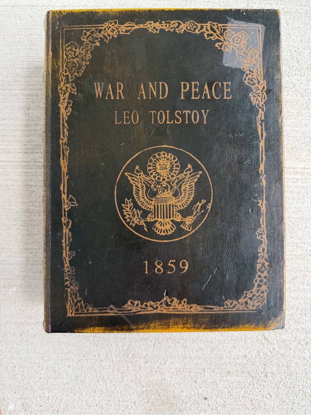 War And Peace Leo Tolstoy Book Box Secret Storage Faux Book Decorative Trinket
